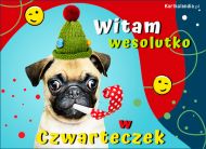 eKartki Kartki elektroniczne - Pies Witam wesolutko w Czwarteczek, 